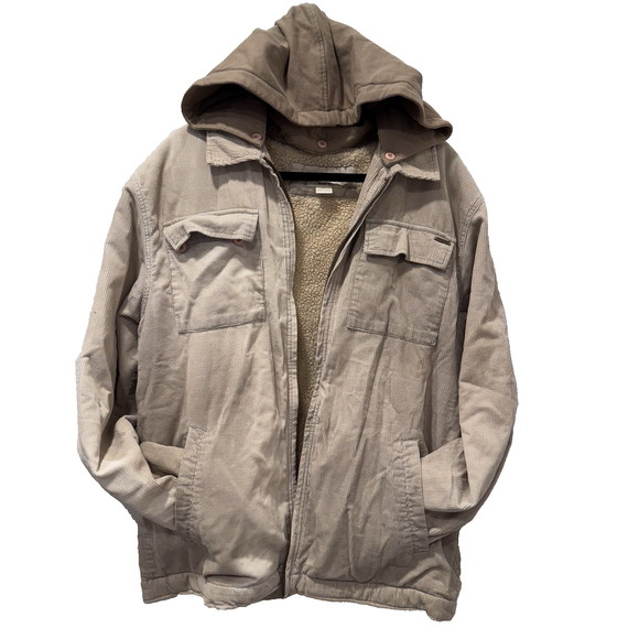 VTG 90s Honolua Surf Co Men's Corduroy Khaki Zip Hoodie Jacket XL EUC Read - Picture 1 of 16